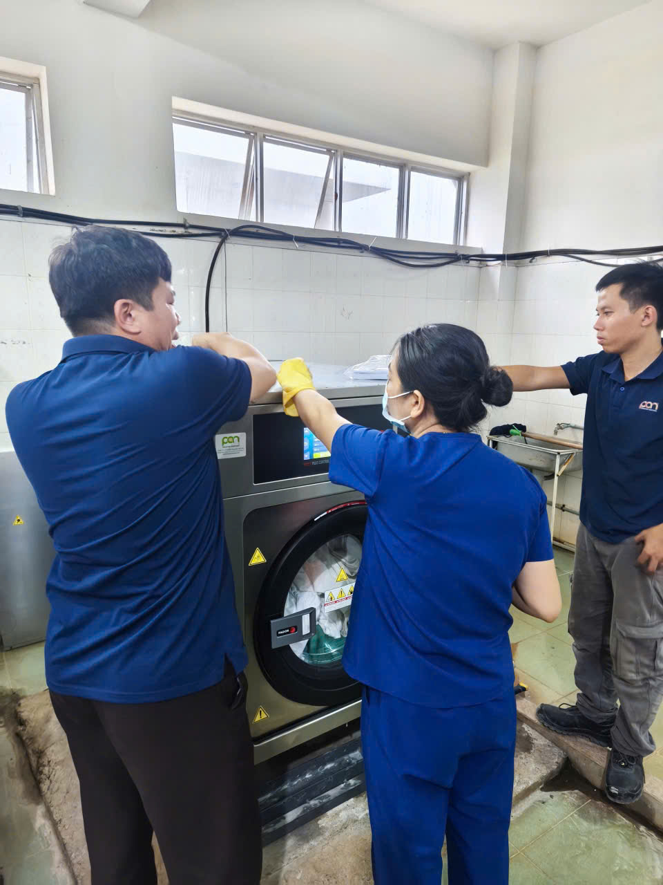 Fagor industrial washer in operation